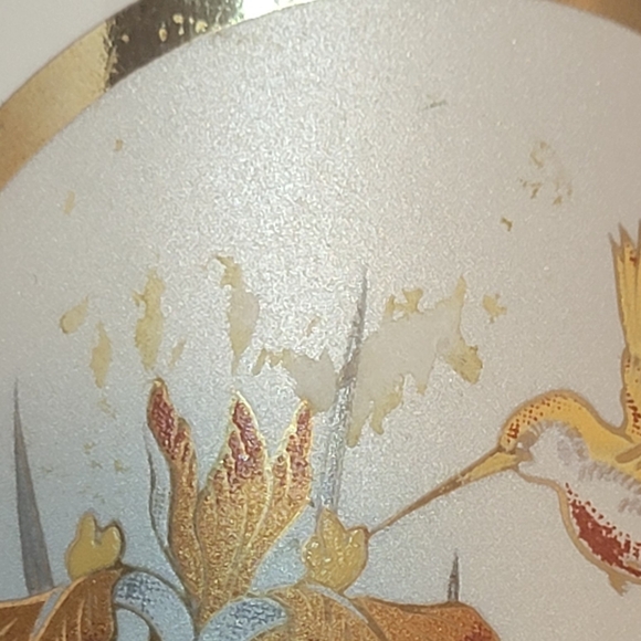 Vintage Art of Chokin Japanese Bird Butterfly Themed Gilded GOLD Cup - Picture 10 of 11